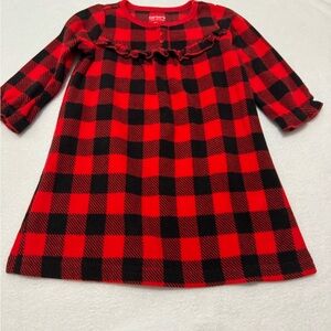 Carter's Red and Black Plaid Dress